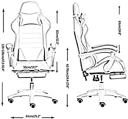 Ergonomic Gaming Chair with Reclining Backrest & Headrest