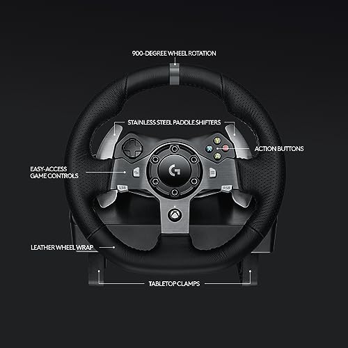 Logitech G29 Driving Force Racing Wheel and Floor Pedals, Real Force Feedback