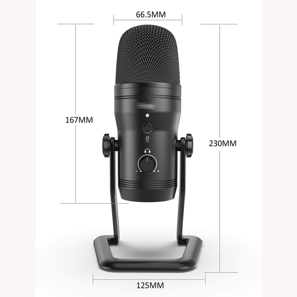 USB Recording Microphone with Four Pickup Patterns