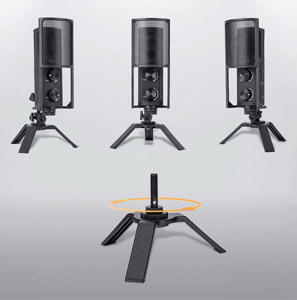 USB Condenser Gaming Microphone with Stand & Pop Filter