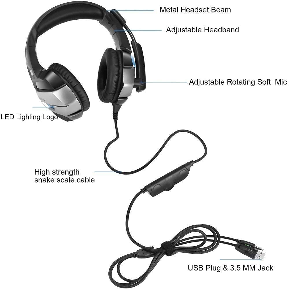 7.1 USB Wired Gaming Headset with Microphone