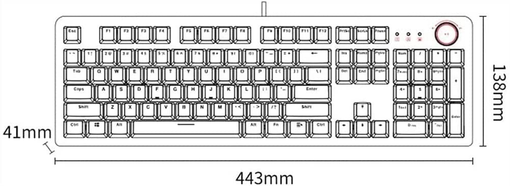 RGB Mechanical Gaming Keyboard with Volume Knob & Wrist Rest