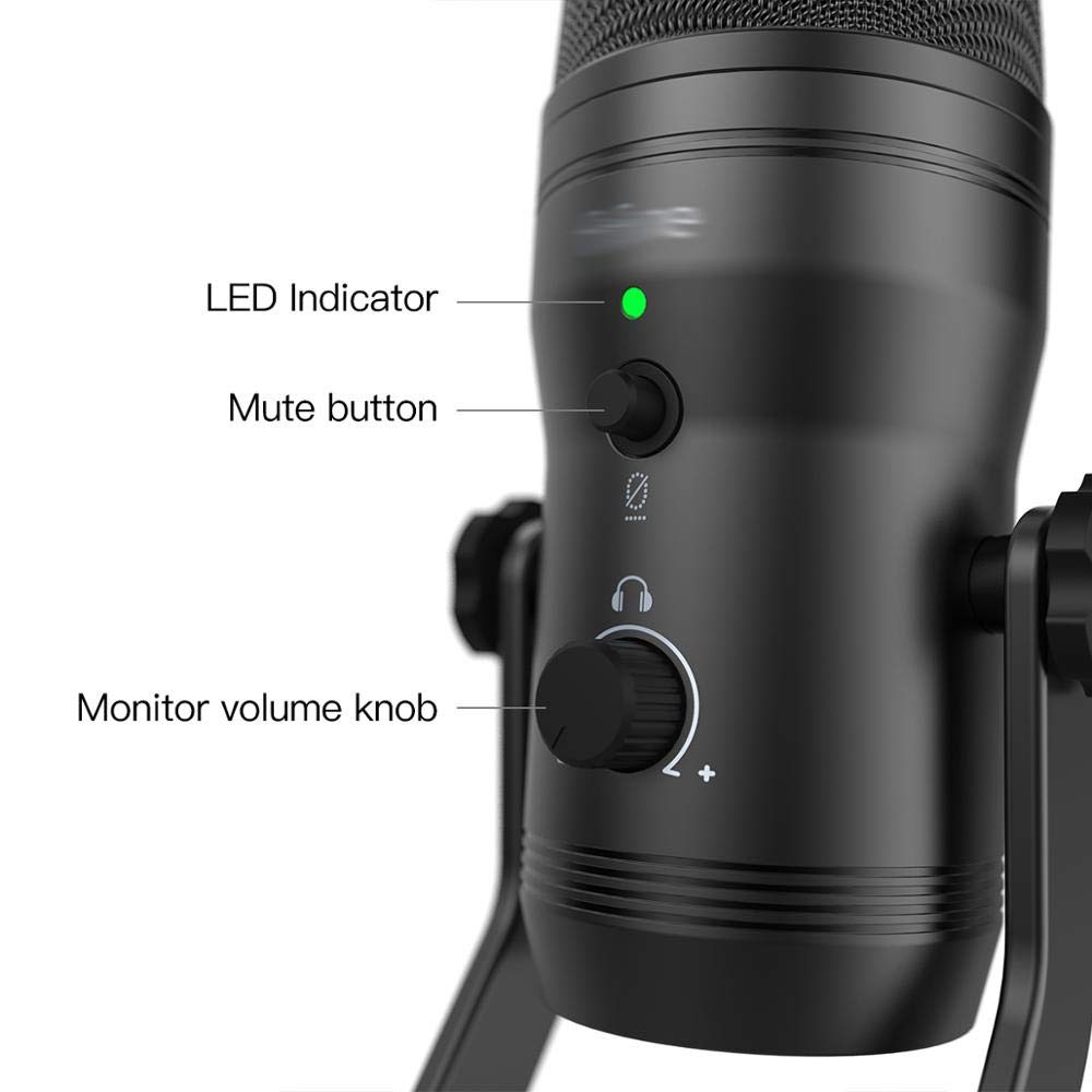 USB Recording Microphone with Four Pickup Patterns
