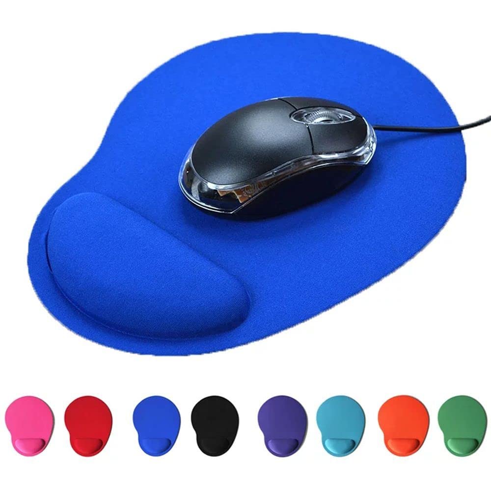 Ergonomic Gel Mouse Pad with Wrist Support Light Blue