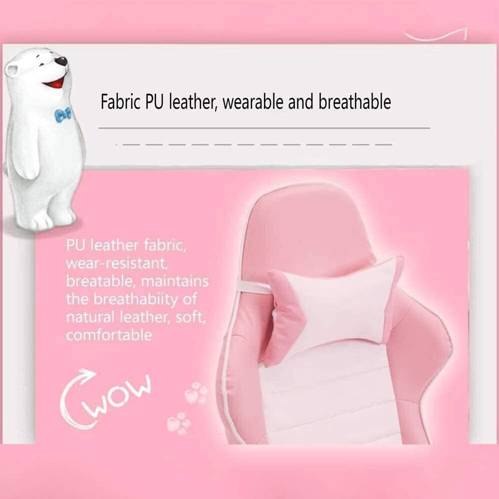 Ergonomic Gaming Chair with Reclining Backrest & Headrest