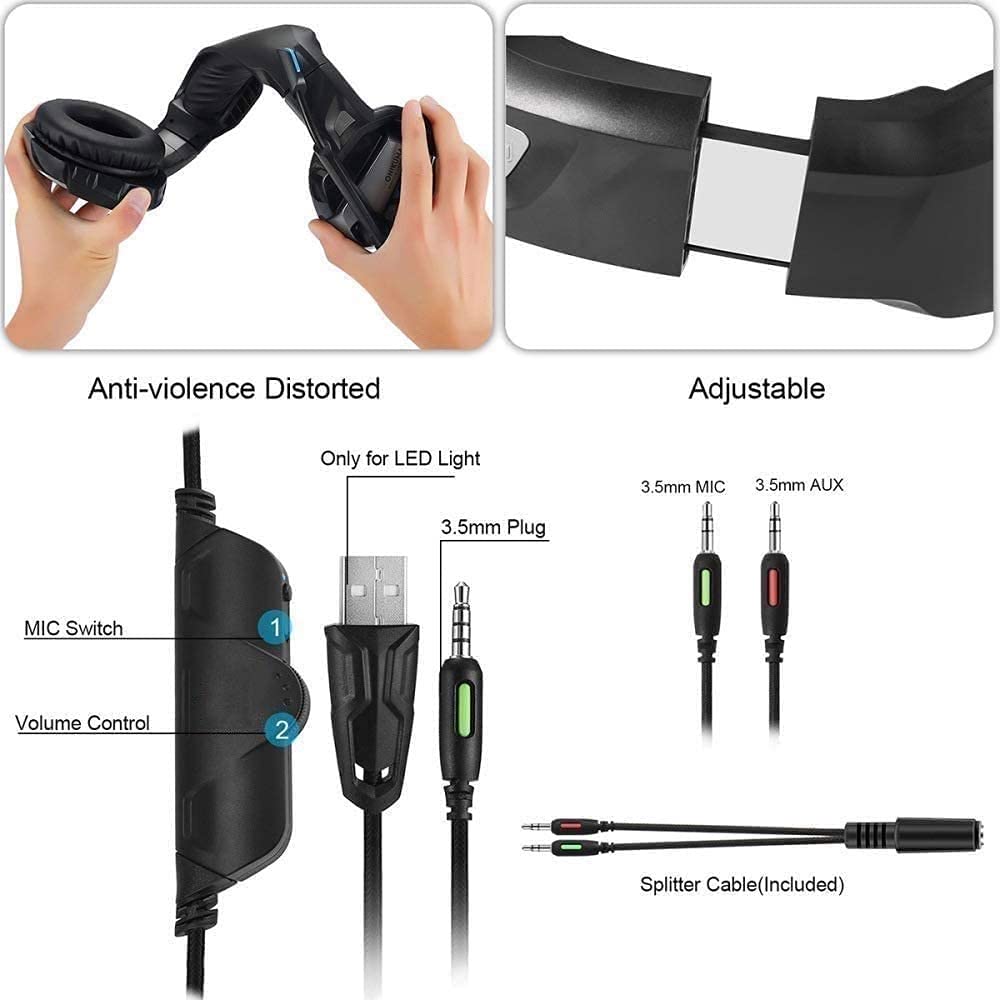 7.1 USB Wired Gaming Headset with Microphone