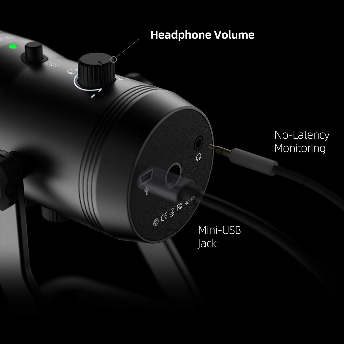 USB Recording Microphone with Four Pickup Patterns