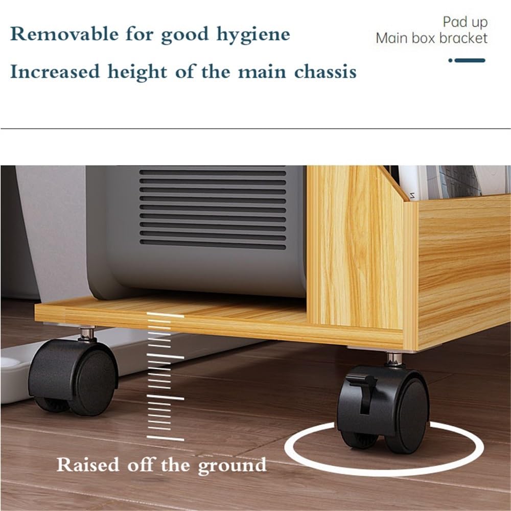 Mobile CPU Stand with Rolling Wheels for PC Tower