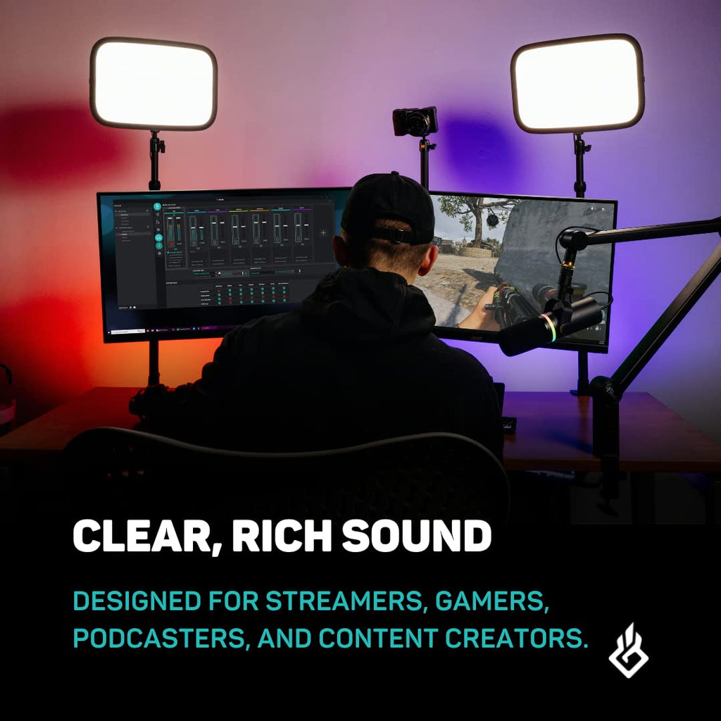 Dynamic USB/XLR Studio Microphone for Streaming & Gaming