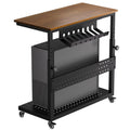 Adjustable 2-Tier Mobile CPU Stand with Cable Management
