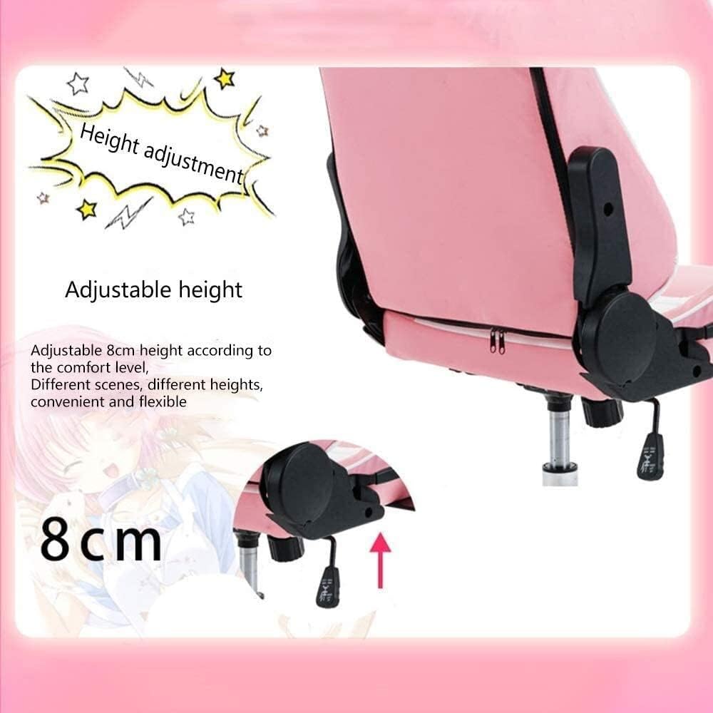 Ergonomic Gaming Chair with Reclining Backrest & Headrest
