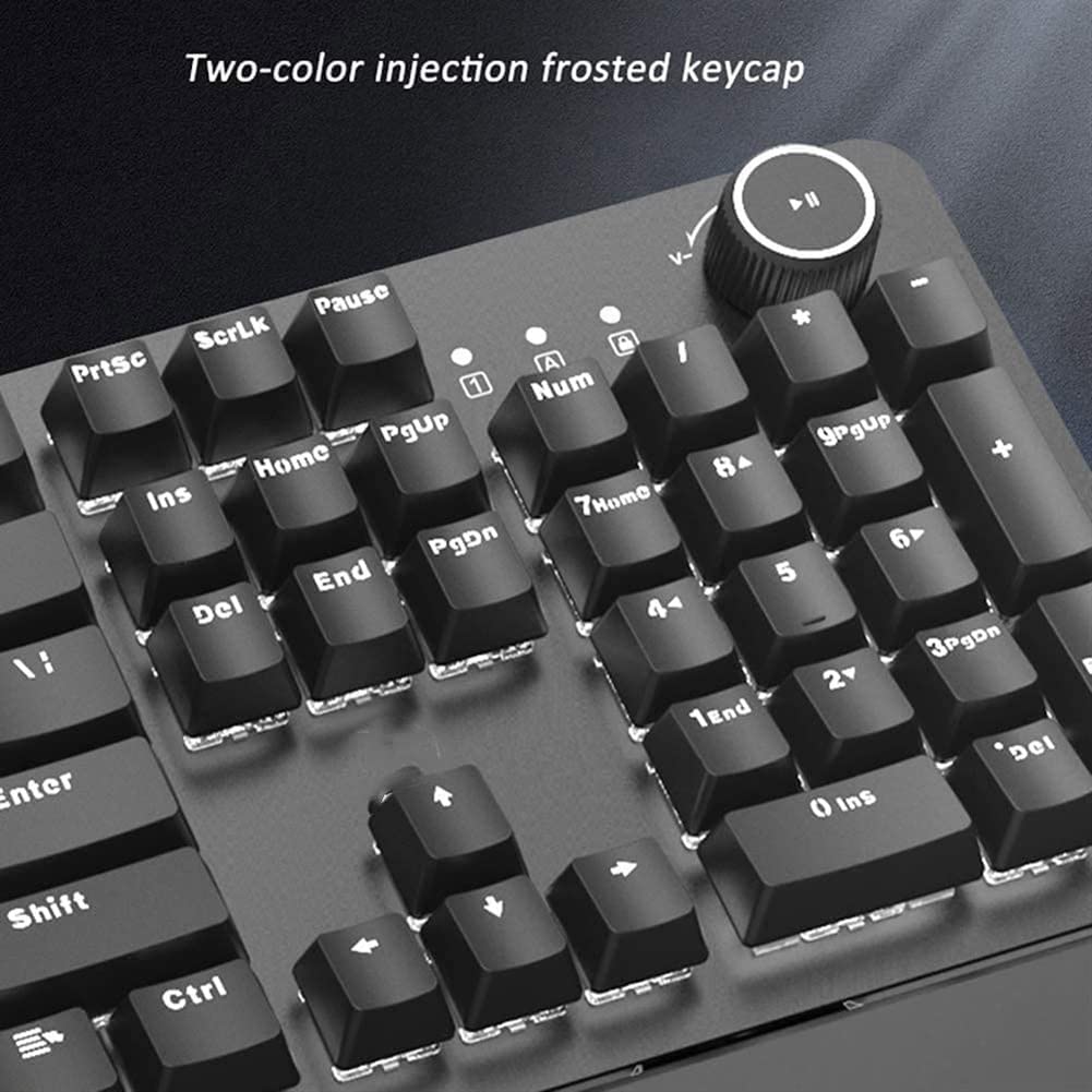 RGB Mechanical Gaming Keyboard with Volume Knob & Wrist Rest