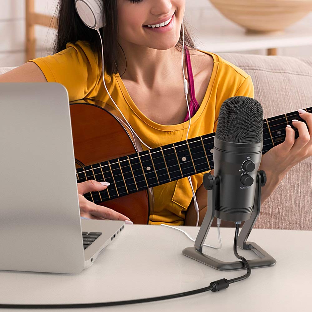 USB Recording Microphone with Four Pickup Patterns