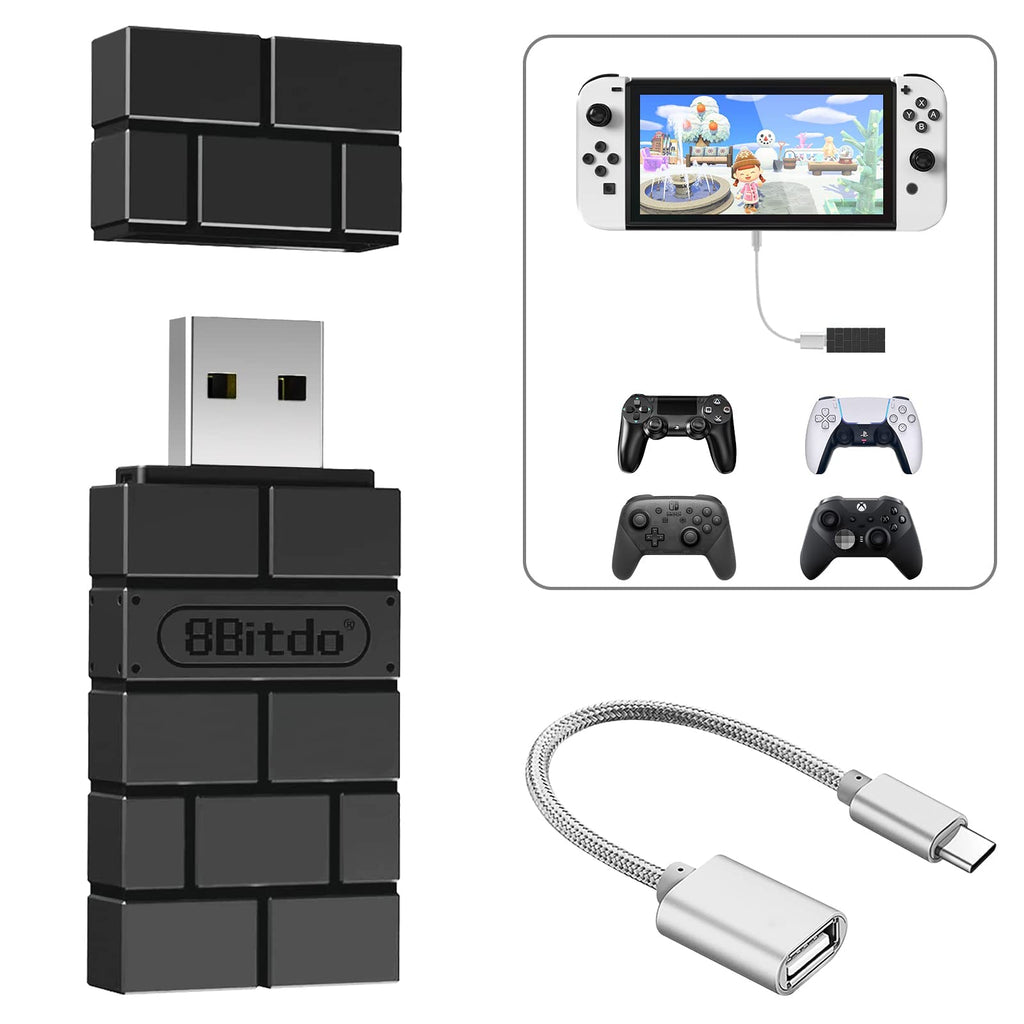 USB Wireless Controller Adapter for Switch, PC & Mobile Devices