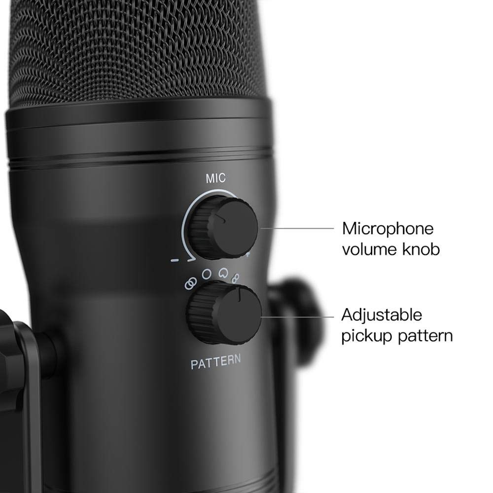 USB Recording Microphone with Four Pickup Patterns