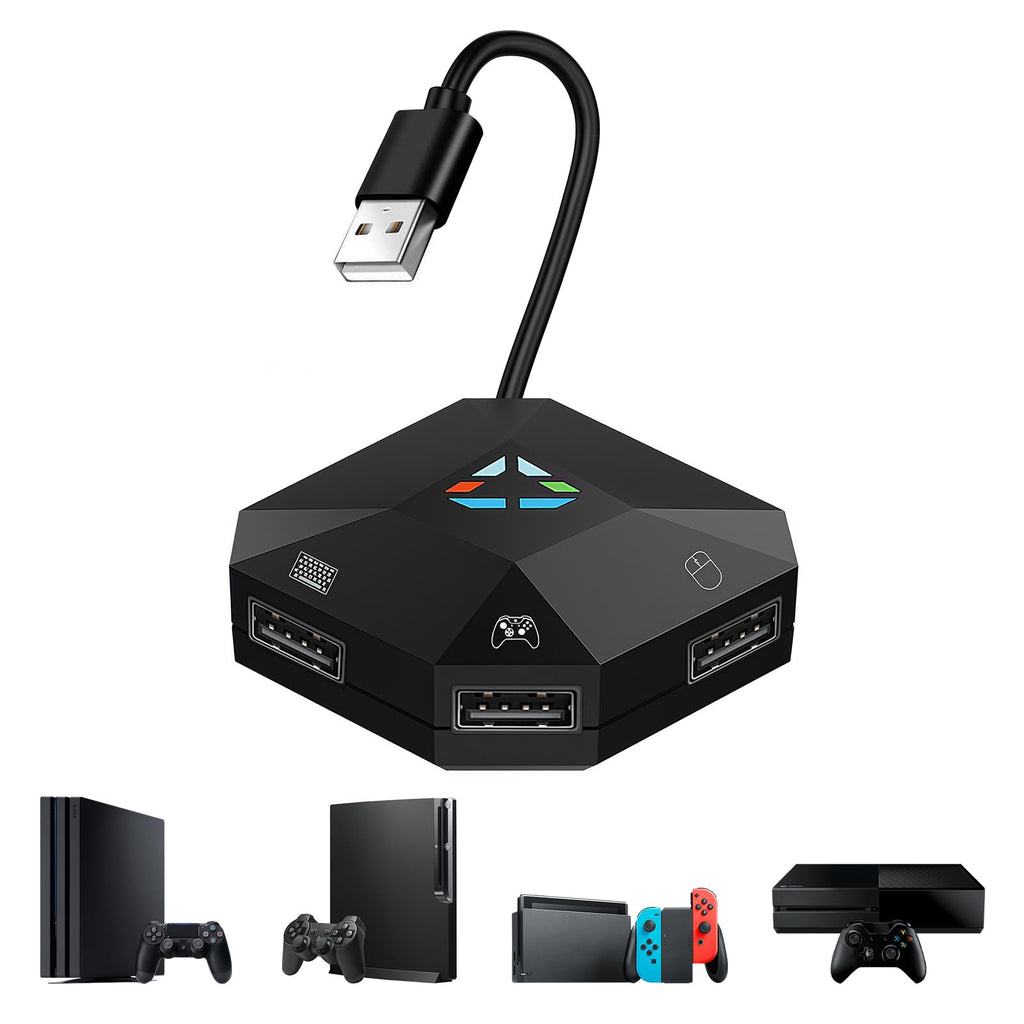 Keyboard & Mouse Adapter for Switch, PlayStation & Xbox Consoles