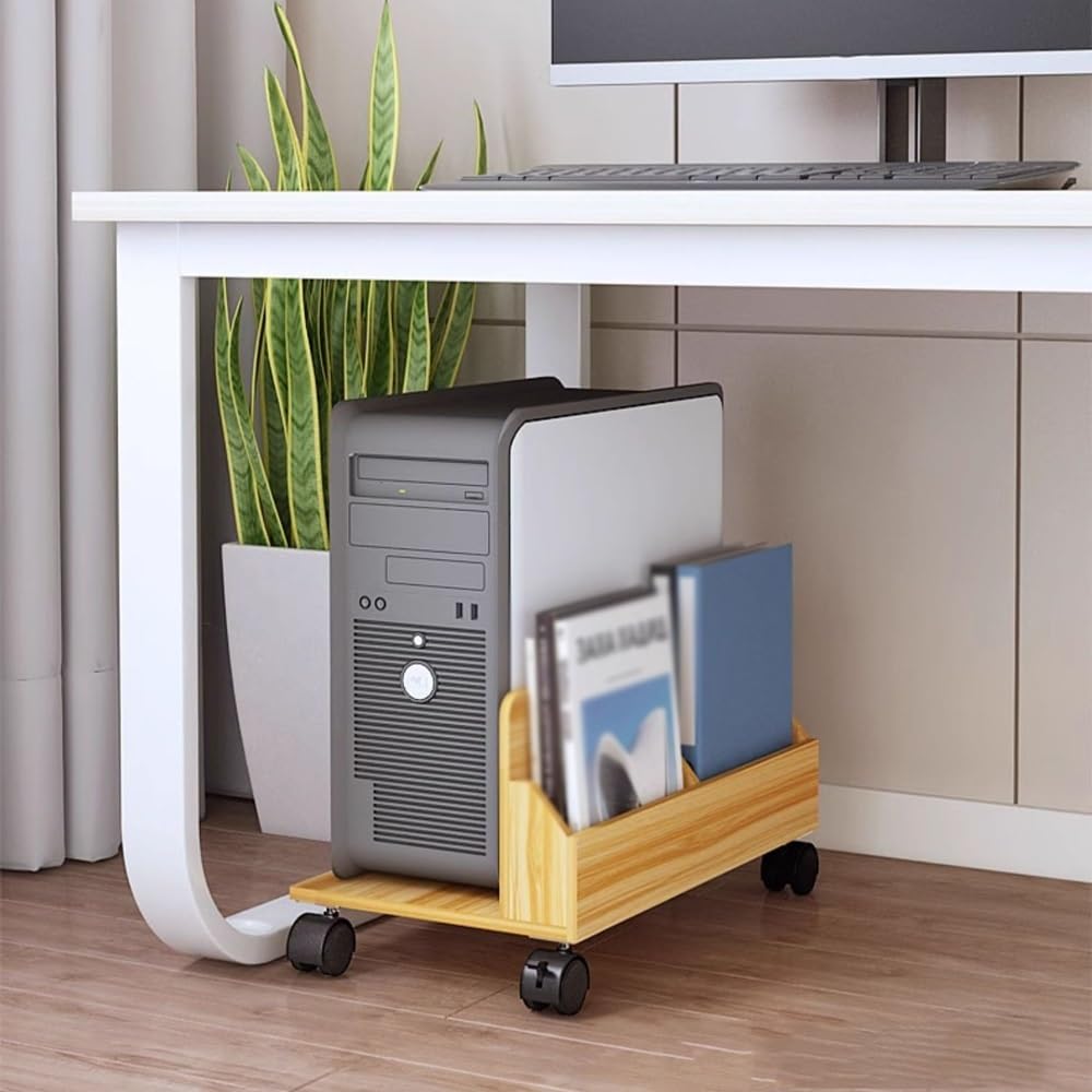 Mobile CPU Stand with Rolling Wheels for PC Tower