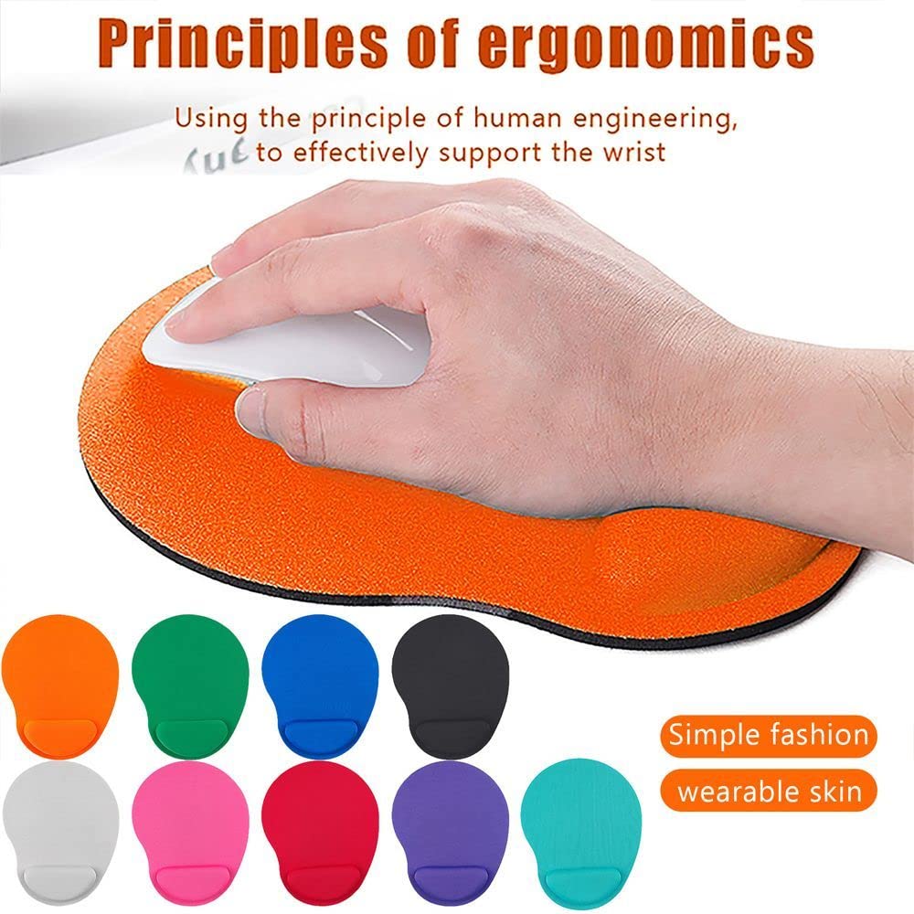 Ergonomic Gel Mouse Pad with Wrist Support Light Blue