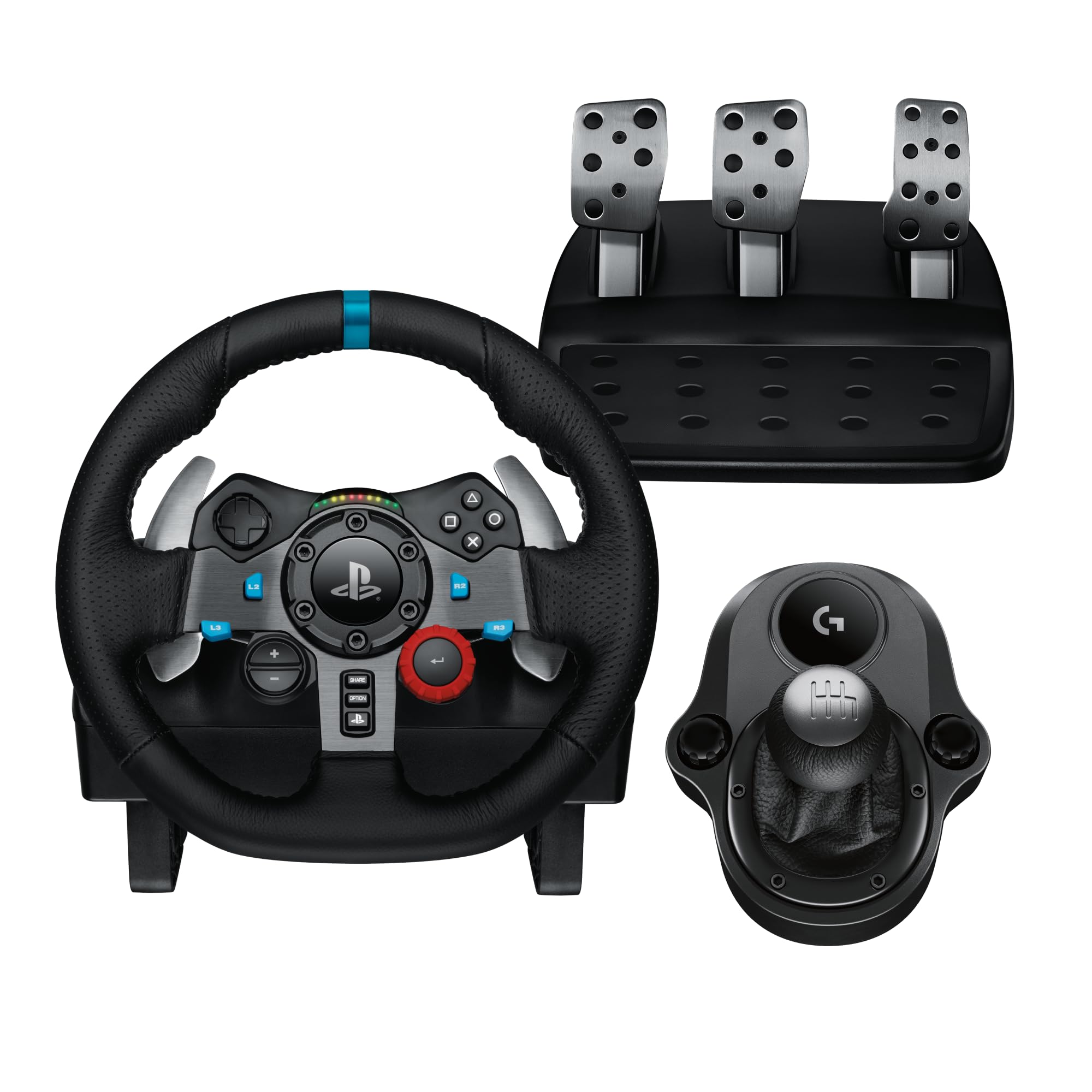 Force Feedback Racing Wheel with Pedals & Gear Shifter
