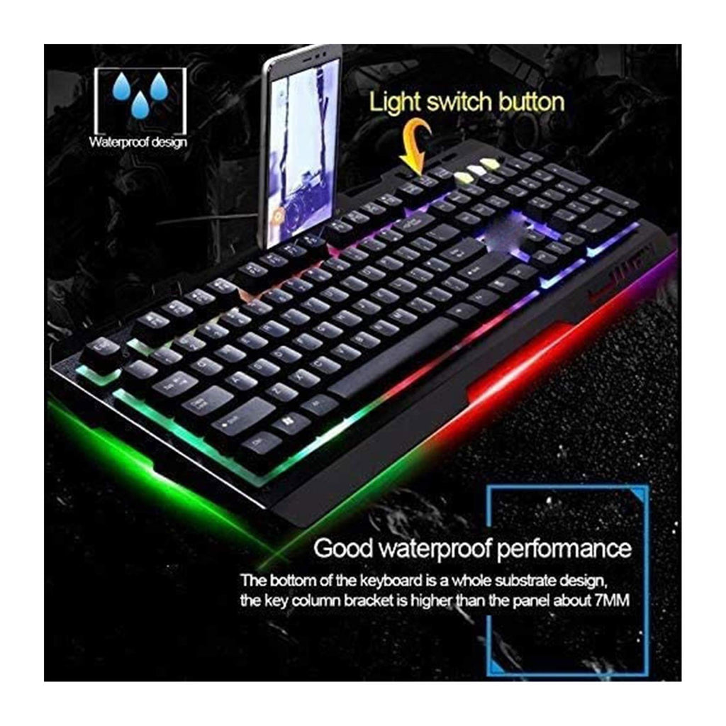 RGB Backlit Wired Gaming Keyboard & Mouse Combo