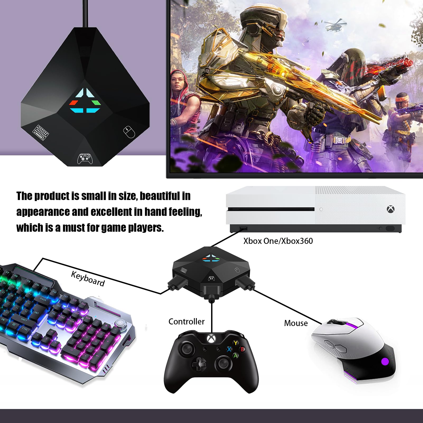 Keyboard & Mouse Adapter for Switch, PlayStation & Xbox Consoles