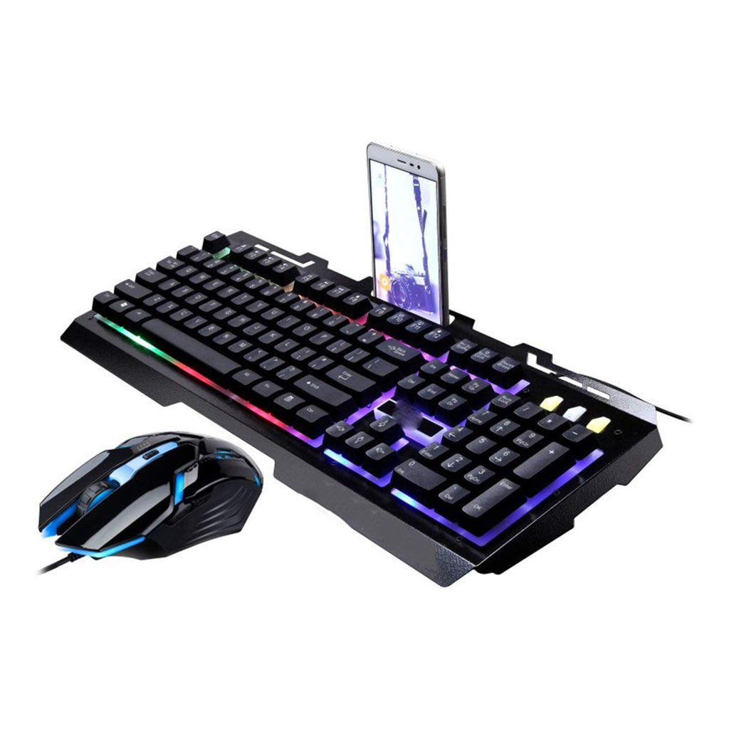 RGB Backlit Wired Gaming Keyboard & Mouse Combo
