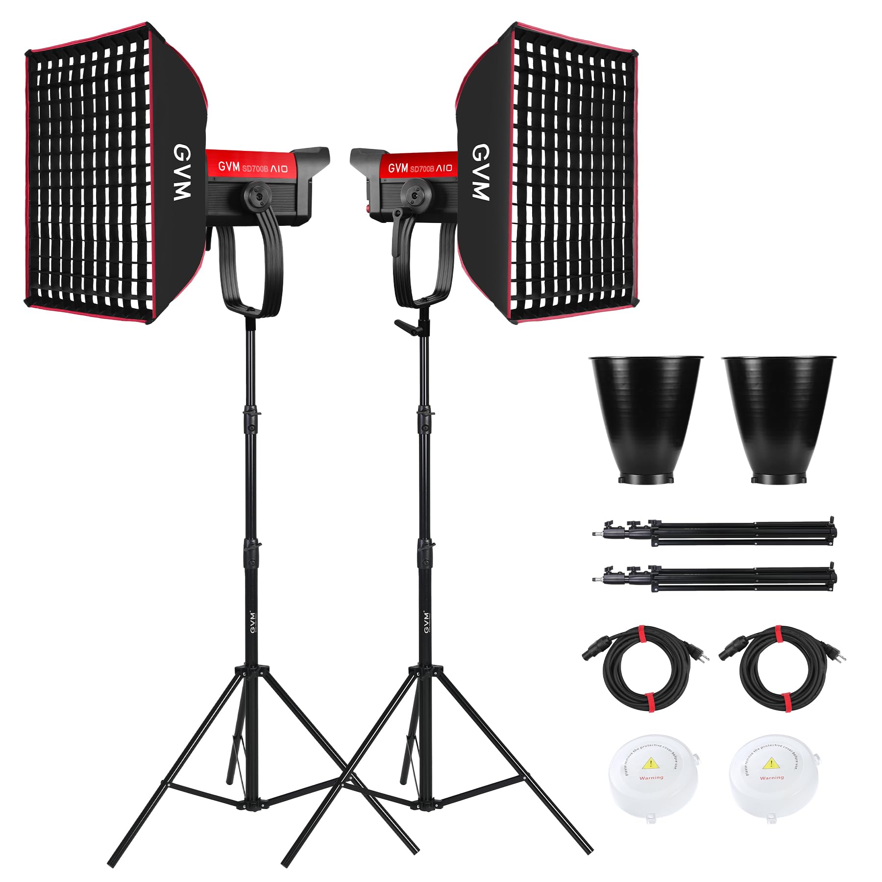 Bi-Color LED Video Light Kit with Softboxes (2-Pack)