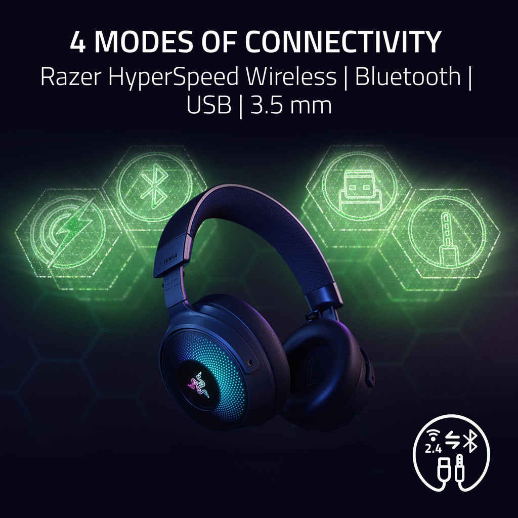 Wireless Gaming Headset with OLED Control Hub & HD Haptics