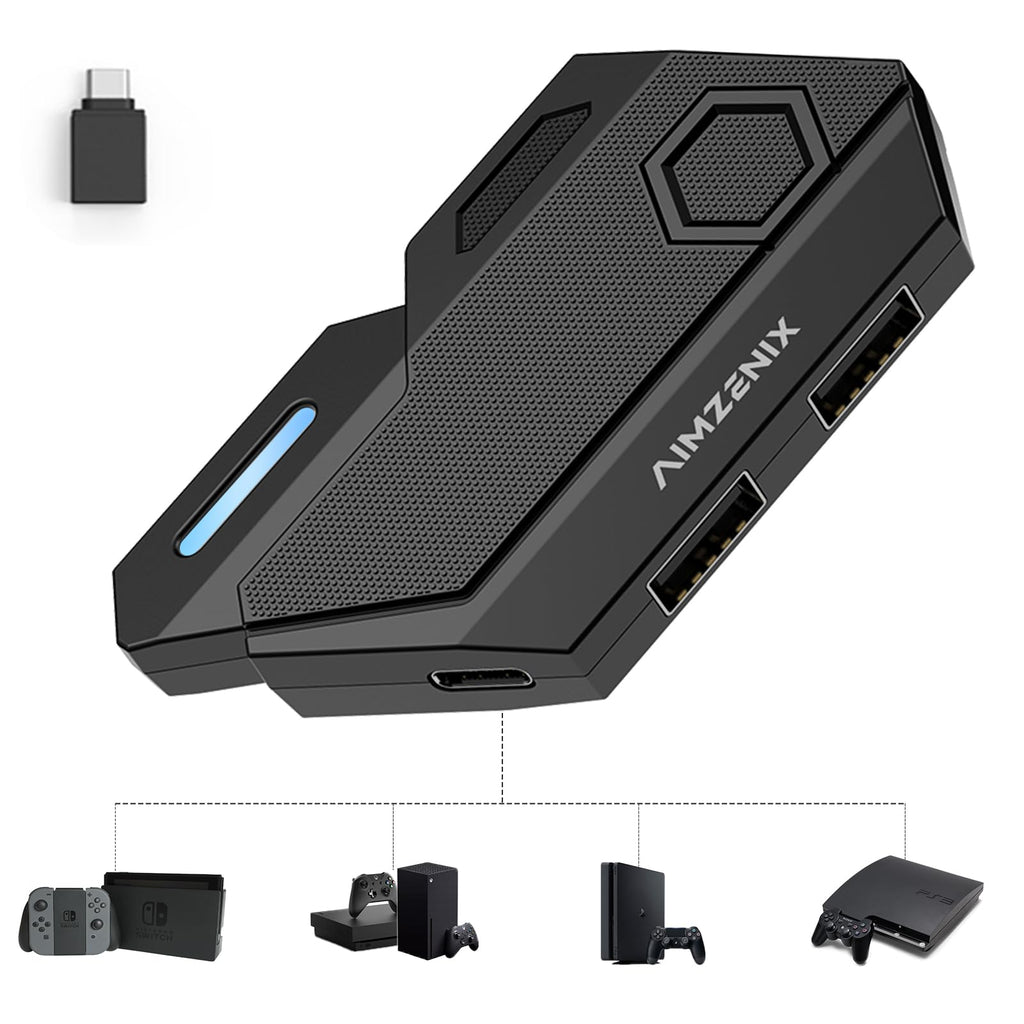 Keyboard & Mouse Adapter with Custom Key Mapping for Switch, Xbox & PlayStation