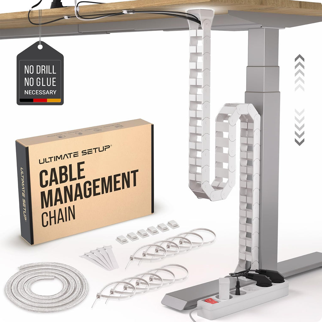 Adjustable Cable Management Spine for Sit-Stand Desks