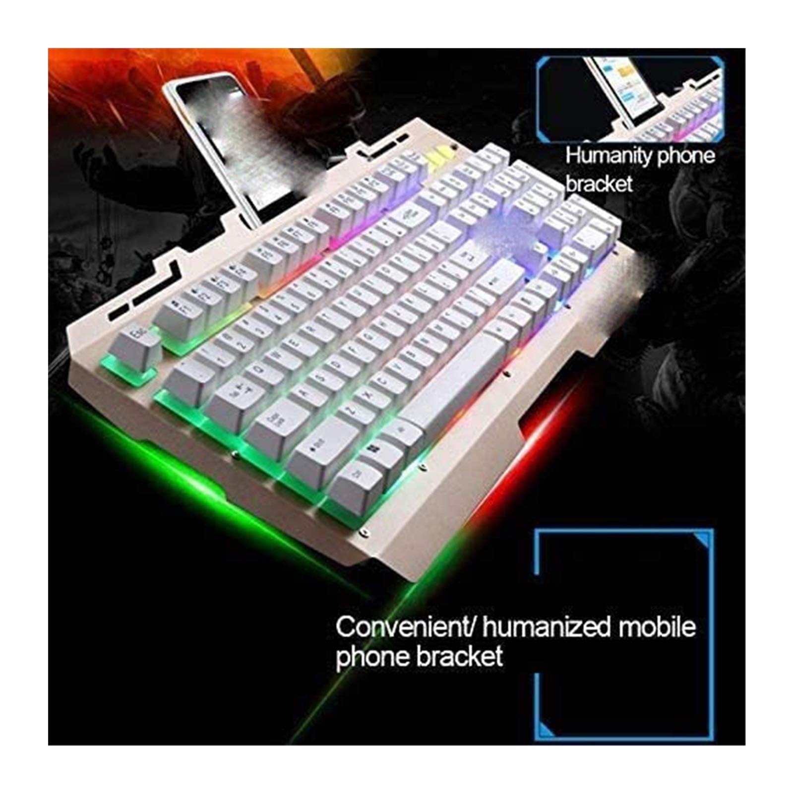 RGB Backlit Wired Gaming Keyboard & Mouse Combo