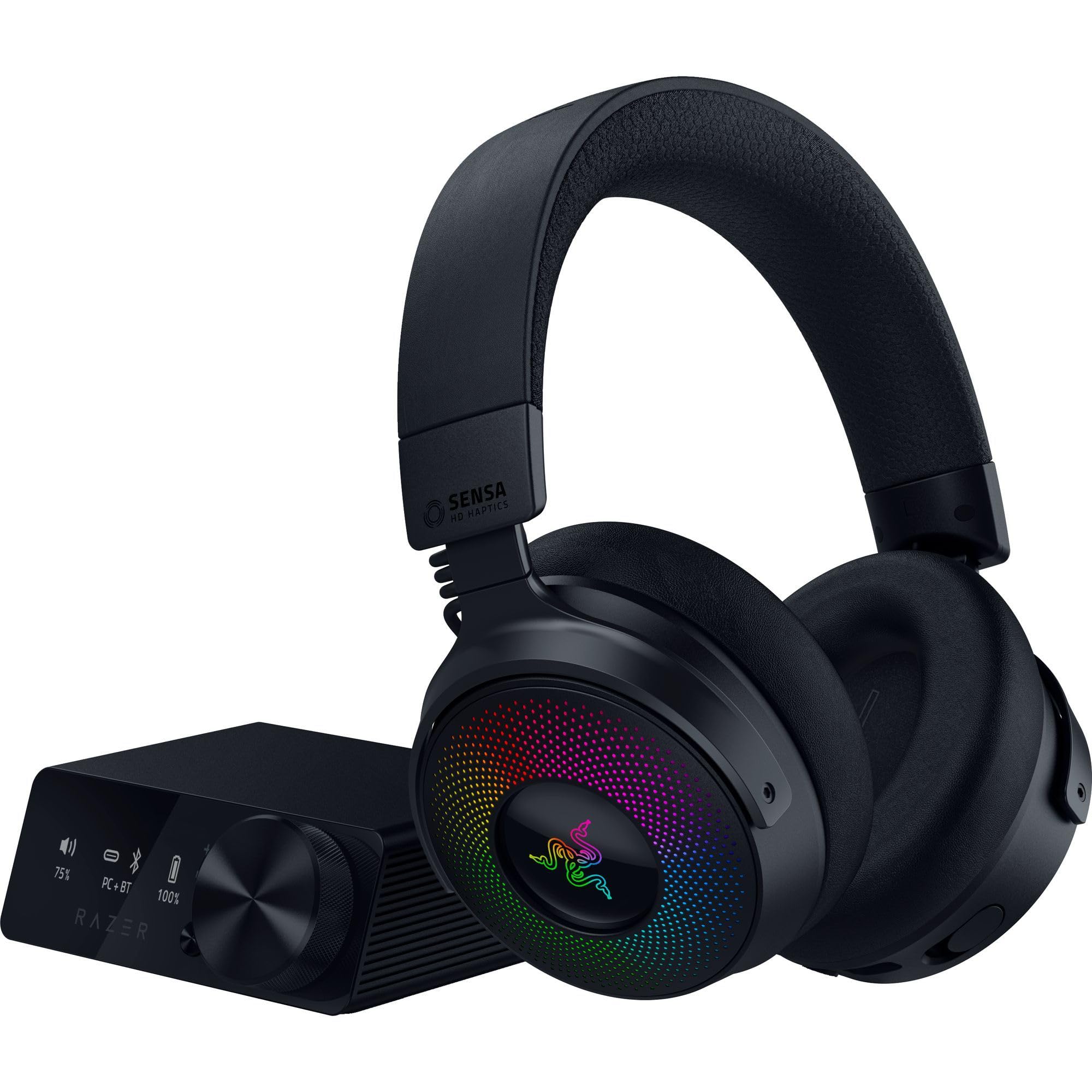 Wireless Gaming Headset with OLED Control Hub & HD Haptics