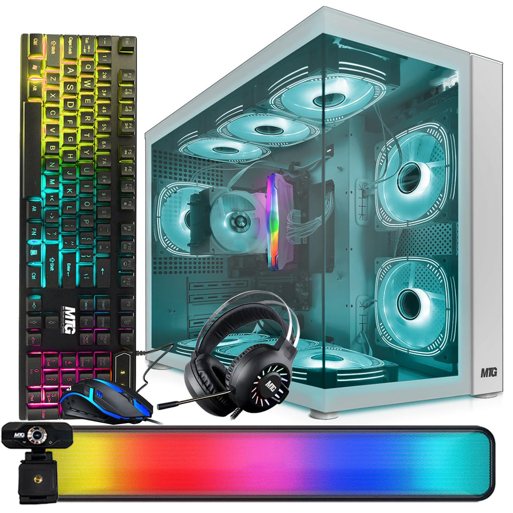 Gaming Desktop PC Core i7 16GB with RGB Gaming Accessories