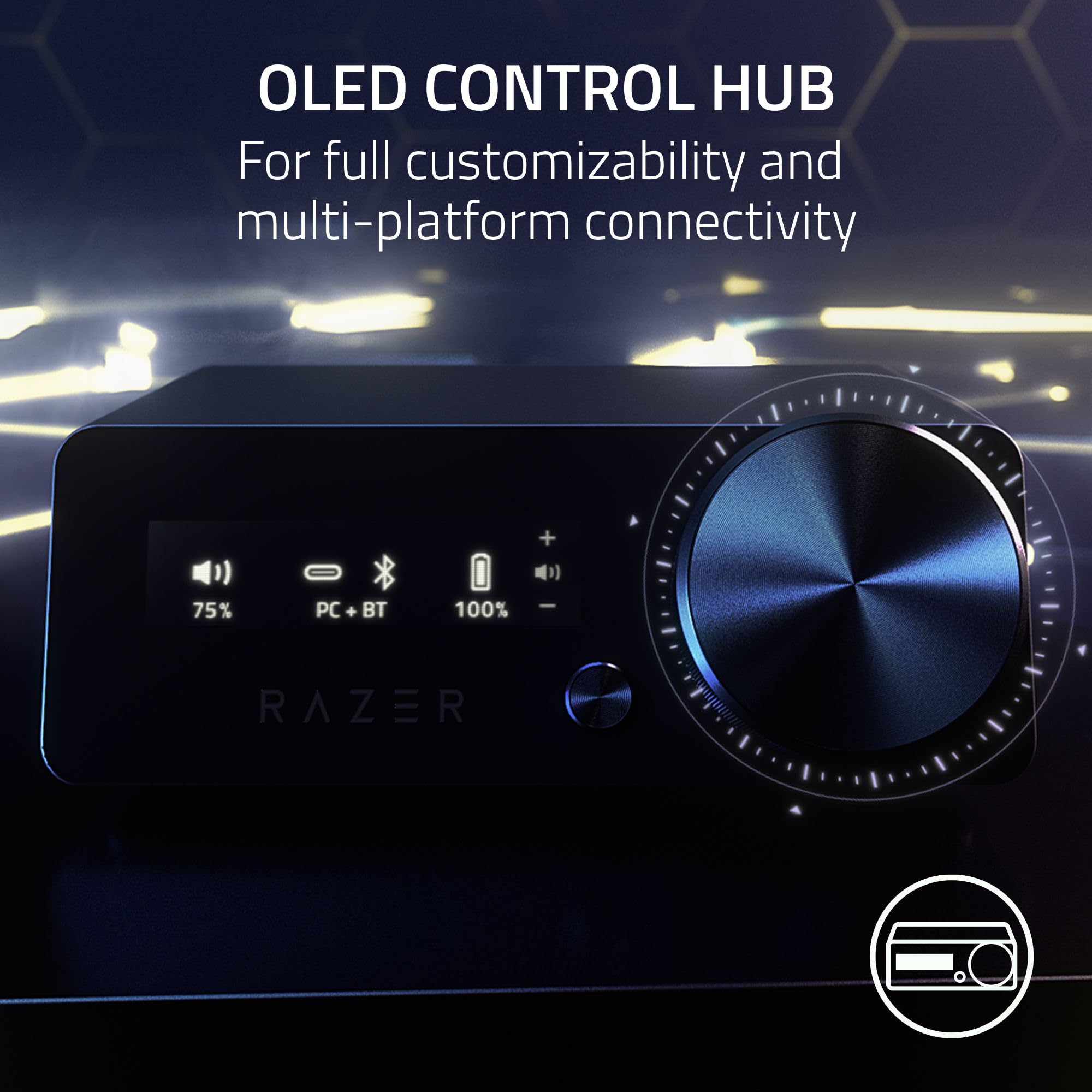 Wireless Gaming Headset with OLED Control Hub & HD Haptics