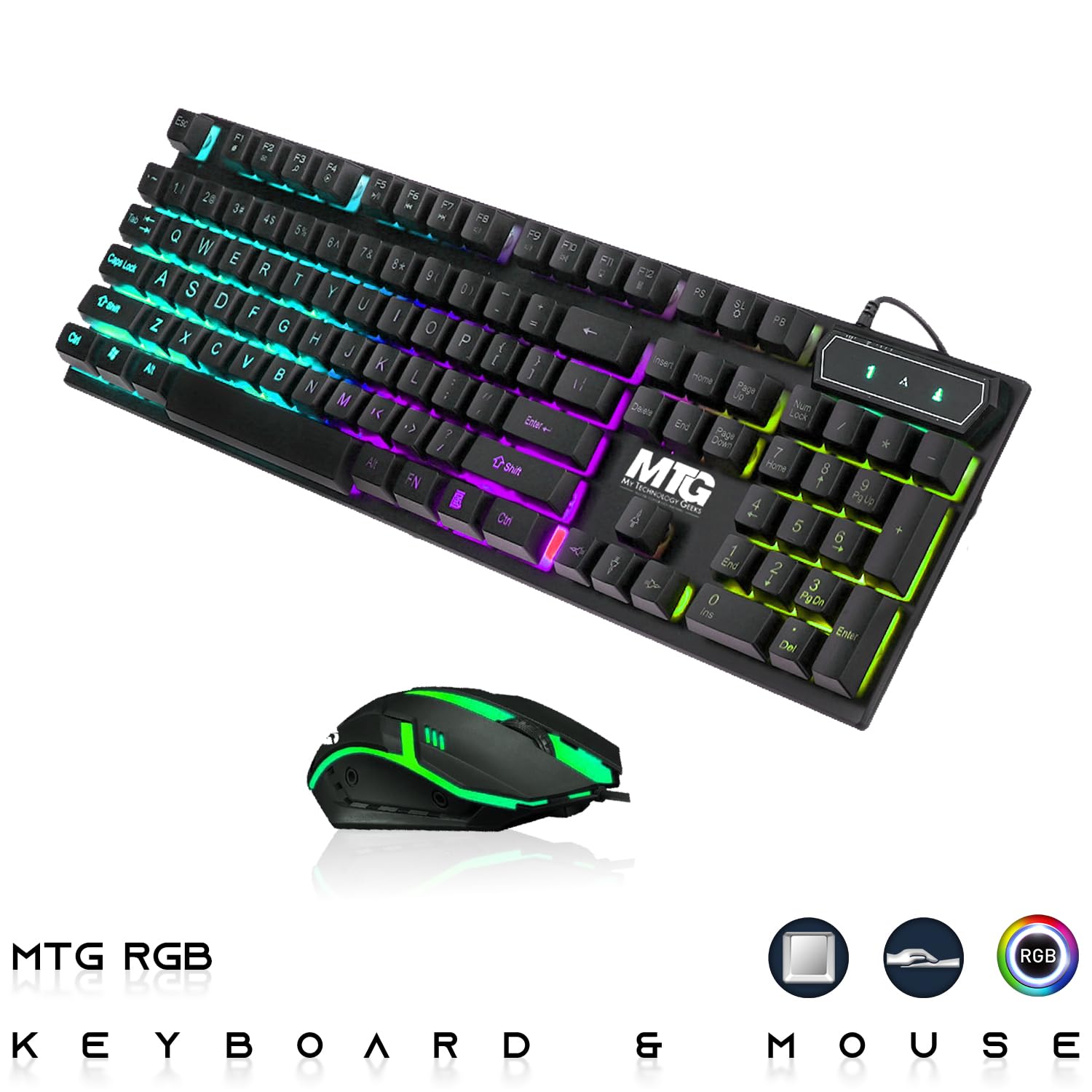 Gaming Desktop PC Core i7 16GB with RGB Gaming Accessories