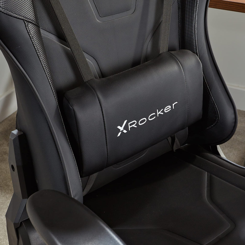 X-Rocker Agility Sport Esport Gaming Chair with Comfort Adjustability - Carbon Black