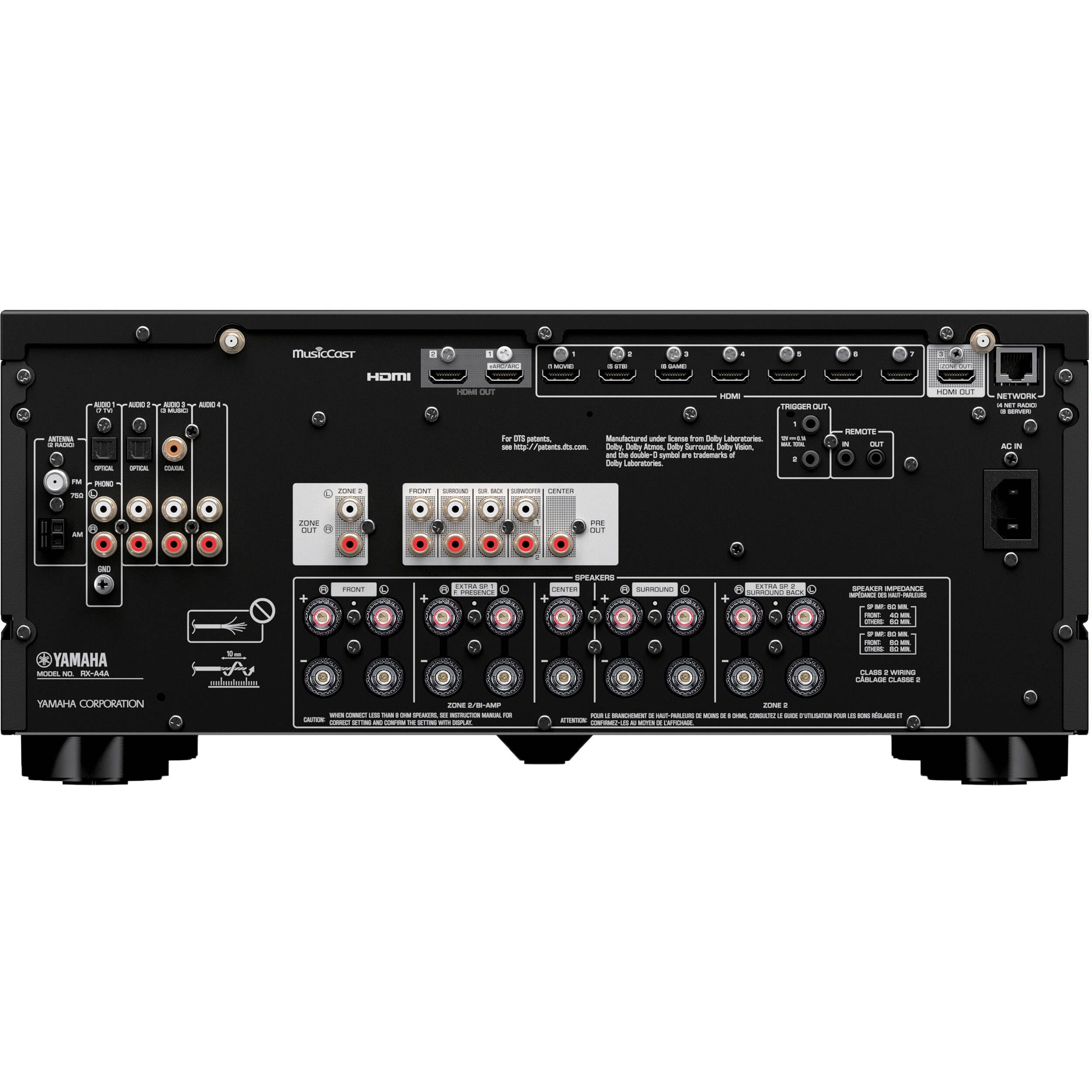 7.2-Channel Surround Sound AV Receiver with Wi-Fi & Bluetooth