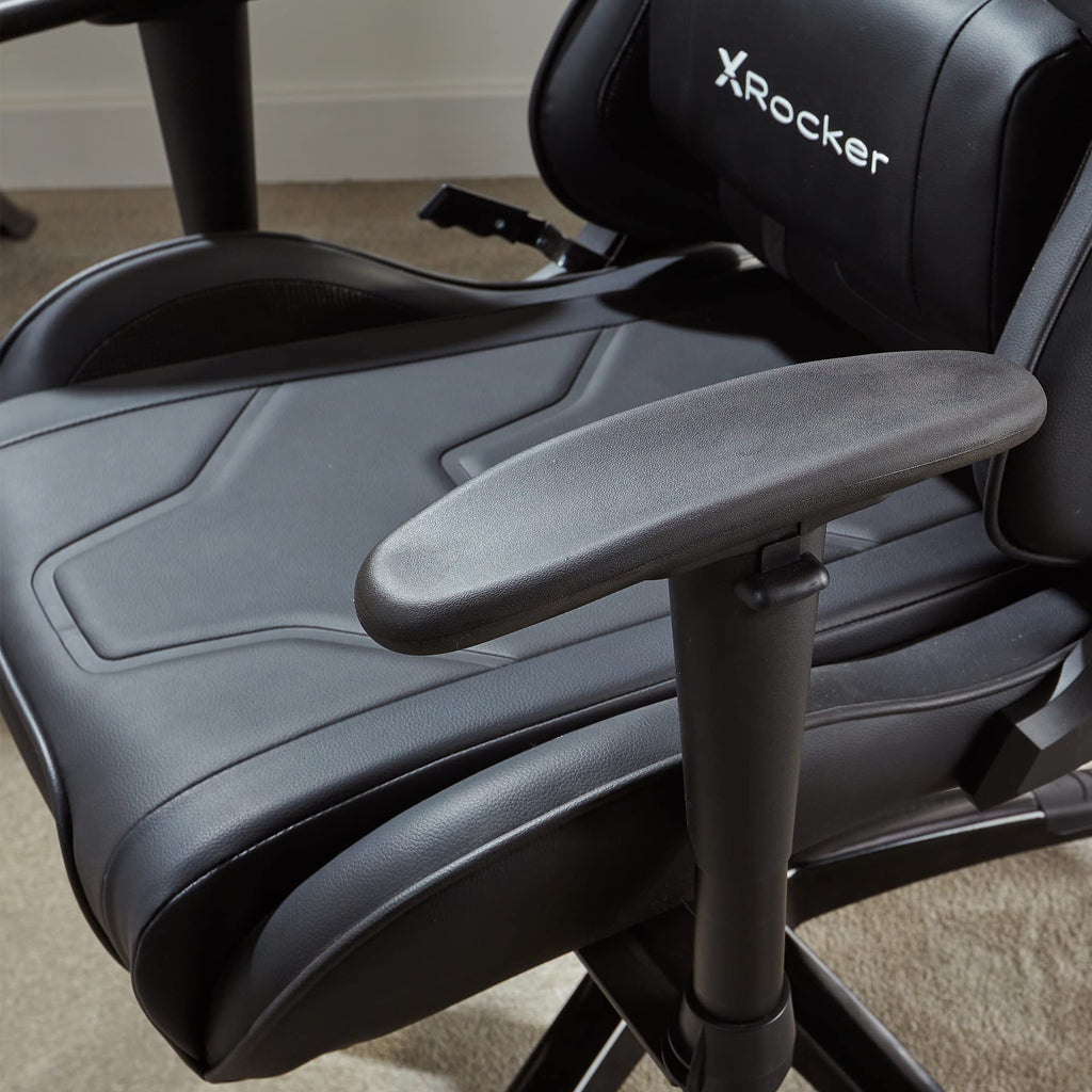 X-Rocker Agility Sport Esport Gaming Chair with Comfort Adjustability - Carbon Black