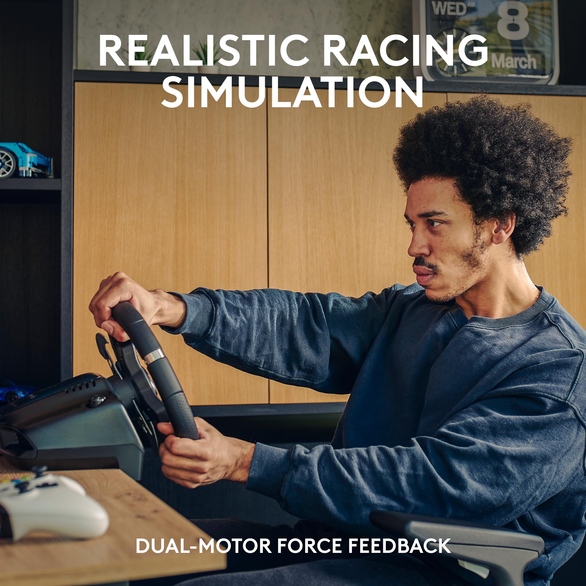 Force Feedback Racing Wheel with Pedals & Gear Shifter